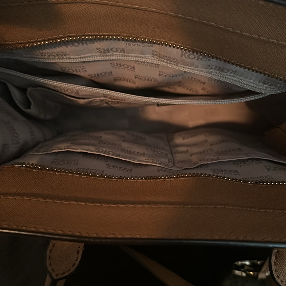 Michael Kors Brown and Tan Shoulder Bags with Signature Monogram - Picture 5 of 6